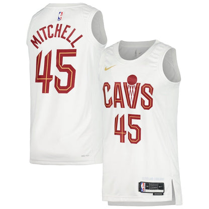 Men's Cleveland Cavaliers Donovan Mitchell White Jersey