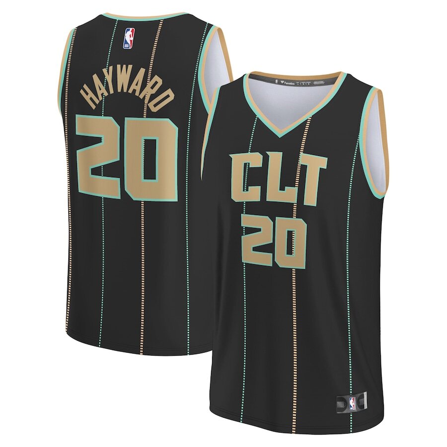 Men's Charlotte Hornets Gordon Hayward Black Jersey