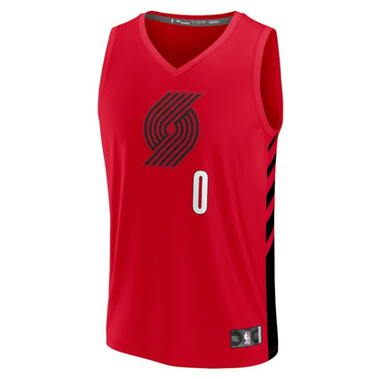 Men's Portland Trail Blazers Damian Lillard Red Jersey