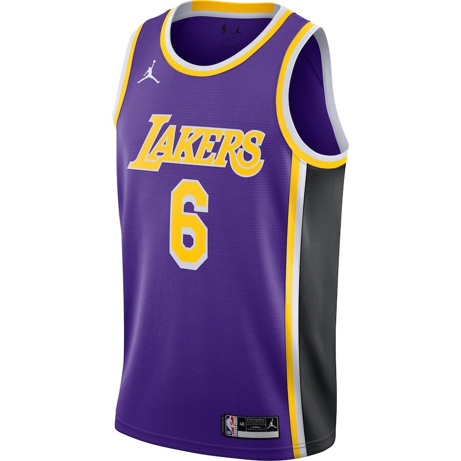 Men's Los Angeles Lakers LeBron James Purple Jersey