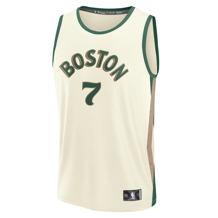 Jaylen Brown Boston Celtics Cream Jersey - Men