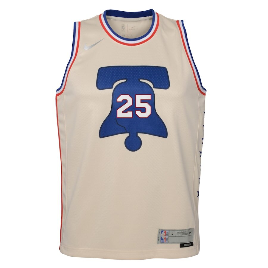 Men's Philadelphia 76ers Ben Simmons Cream Jersey