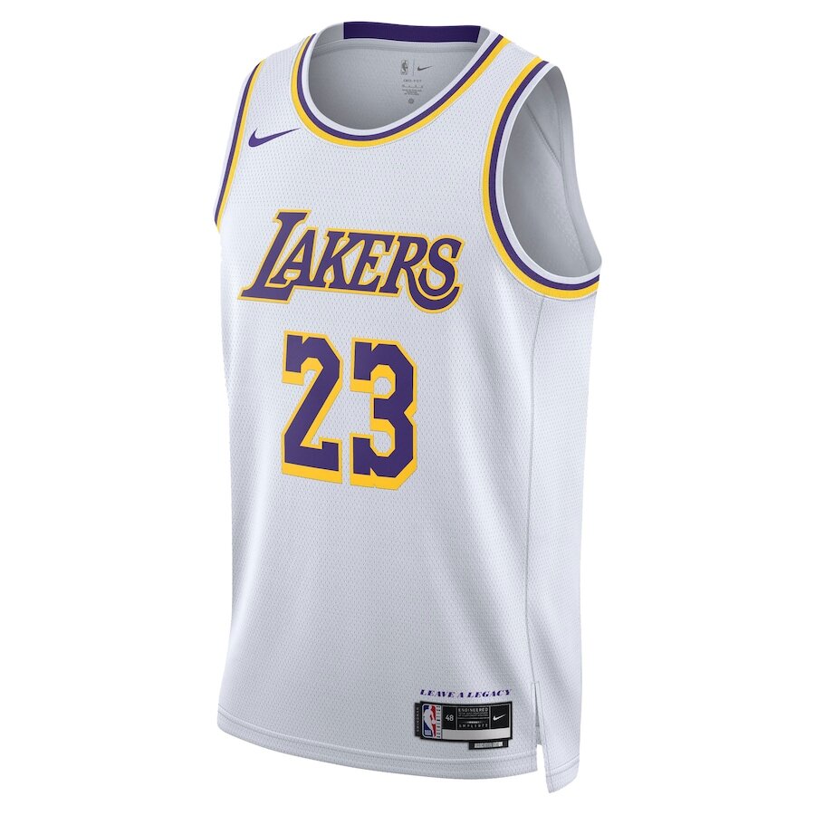 Men's Los Angeles Lakers LeBron James White Jersey