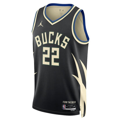 Men's Milwaukee Bucks Khris Middleton Black Jersey