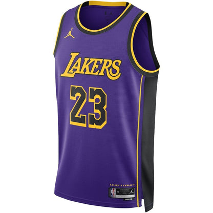 Men's Los Angeles Lakers LeBron James Purple Jersey