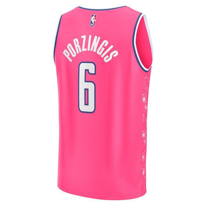 Men's Washington Wizards Kristaps Porzingis Pink Jersey