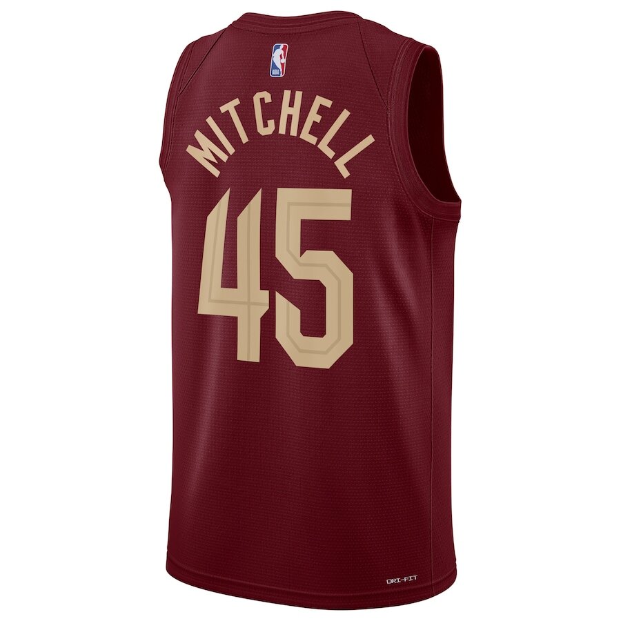 Men's Cleveland Cavaliers Donovan Mitchell Wine Jersey