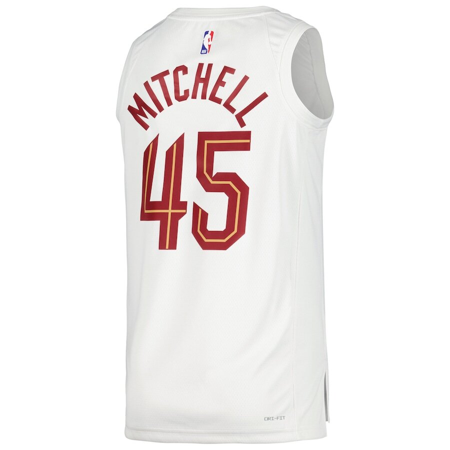 Men's Cleveland Cavaliers Donovan Mitchell White Jersey