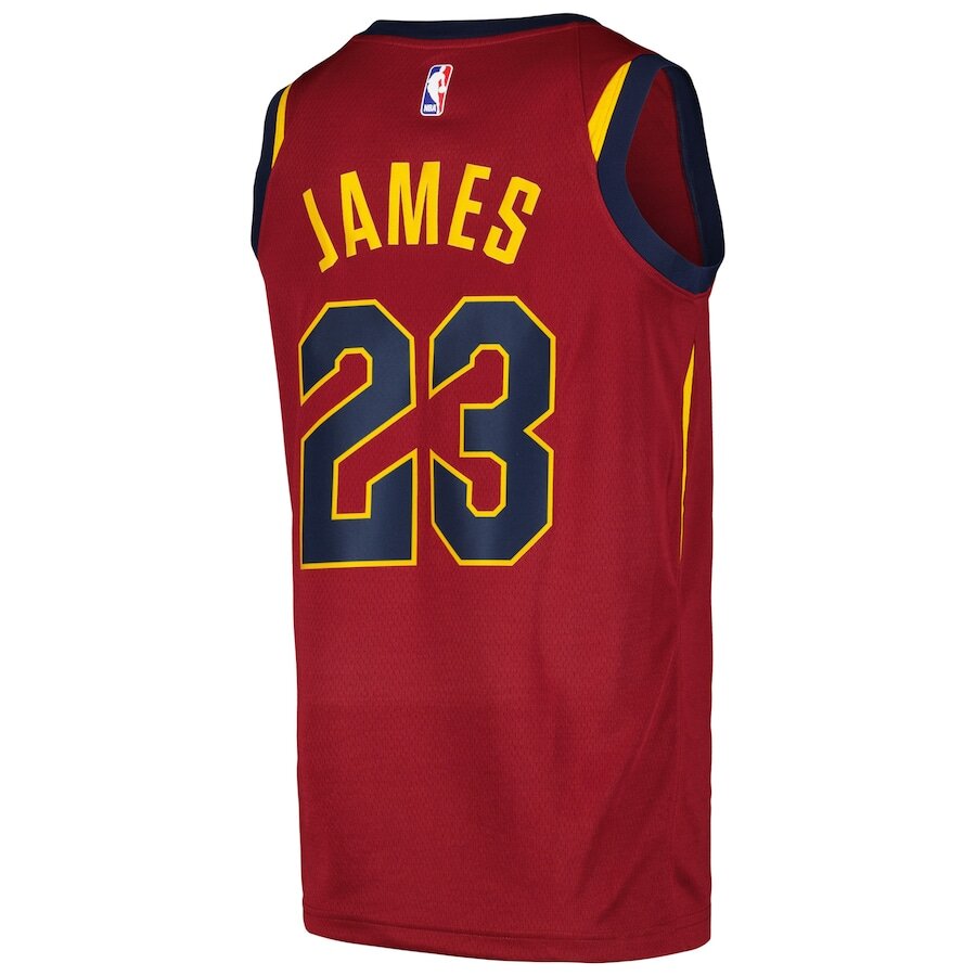 Men's Cleveland Cavaliers LeBron James Wine Jersey