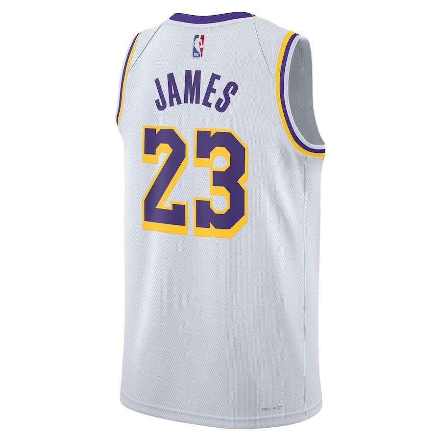 Men's Los Angeles Lakers LeBron James White Jersey