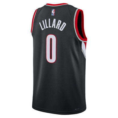 Men's Portland Trail Blazers Damian Lillard Black Jersey