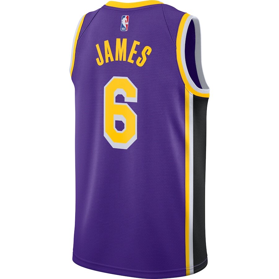 Men's Los Angeles Lakers LeBron James Purple Jersey