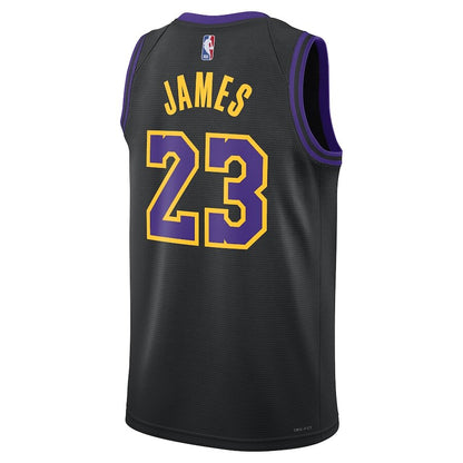 Men's Los Angeles Lakers LeBron James Black Jersey