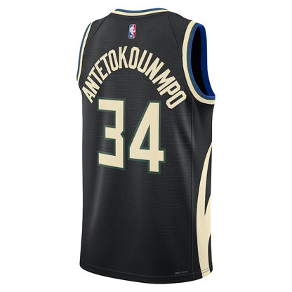 Men's Milwaukee Bucks Giannis Antetokounmpo Black Jersey