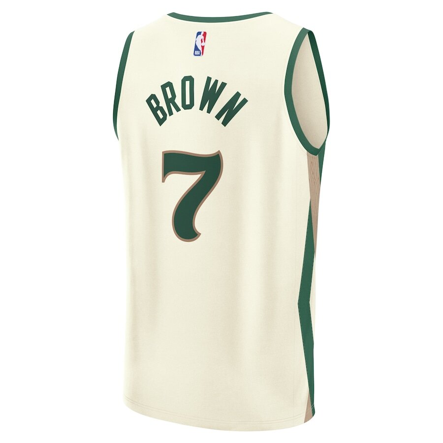 Jaylen Brown Boston Celtics Cream Jersey - Men