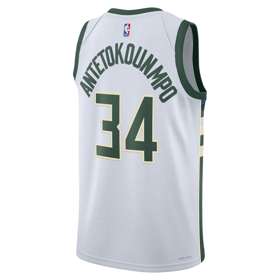 Men's Milwaukee Bucks Giannis Antetokounmpo White Jersey