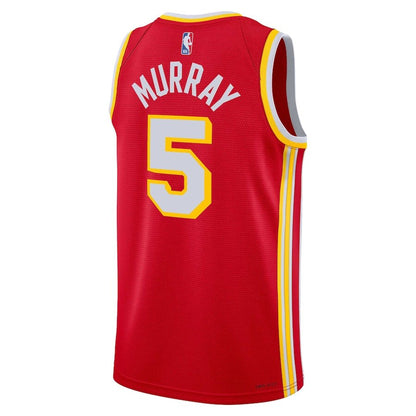 Men's Atlanta Hawks Dejounte Murray Red Jersey