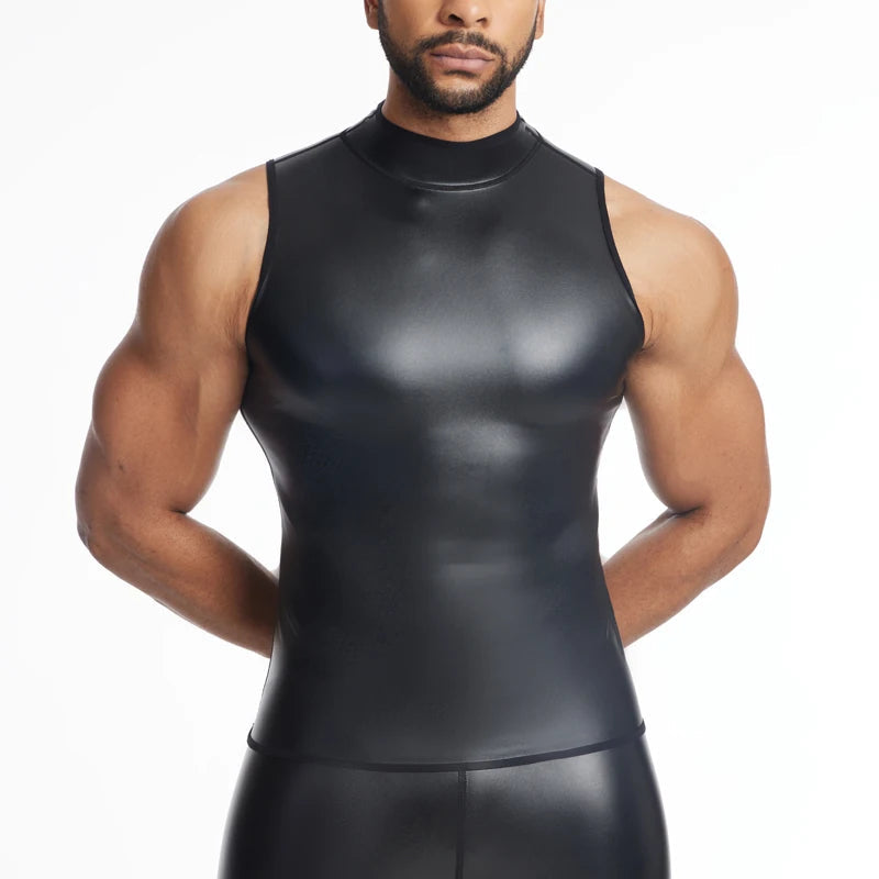 Men's Faux Leather Vest