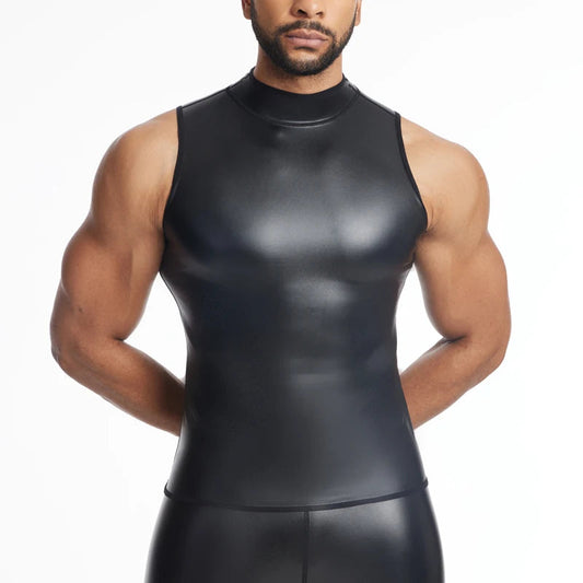 Men's Faux Leather Vest
