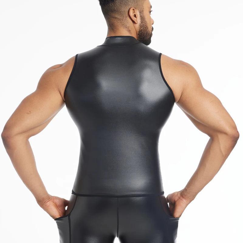 Men's Faux Leather Vest