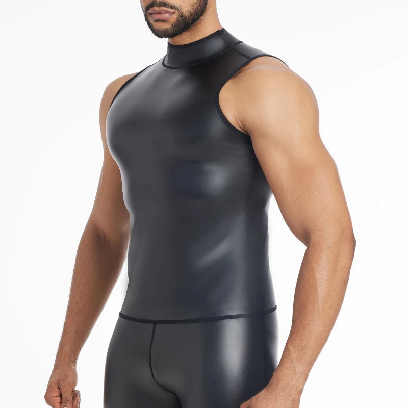 Men's Faux Leather Vest