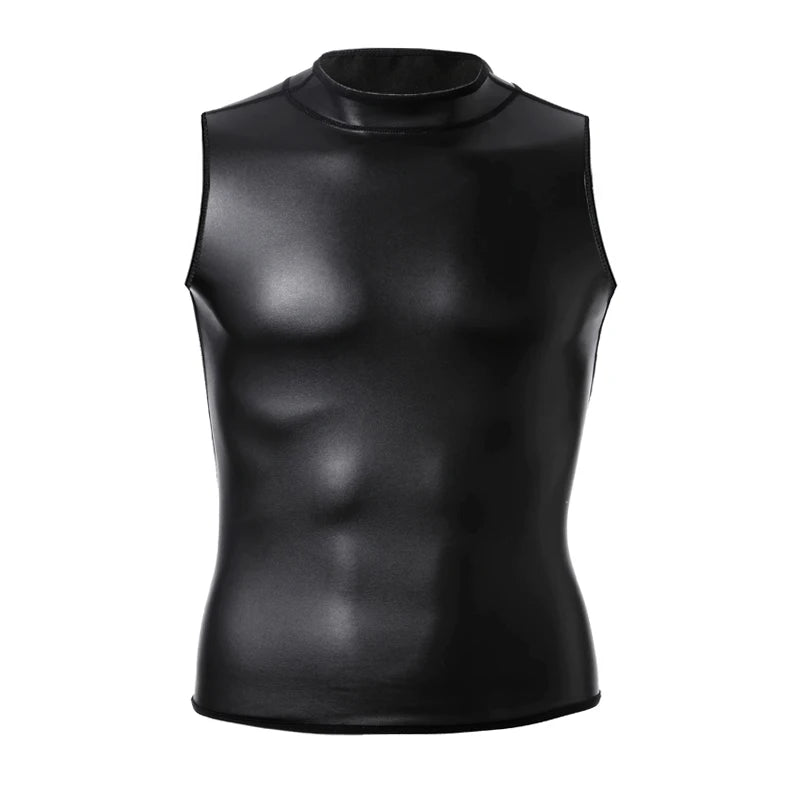 Men's Faux Leather Vest
