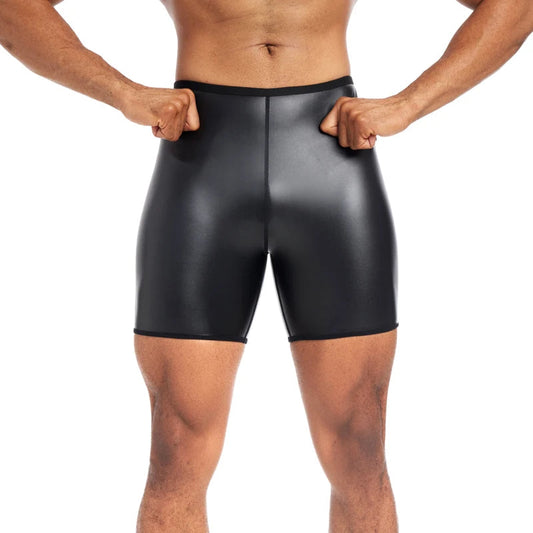 Men's PU Leather Shorts