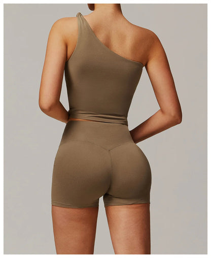 One Shoulder Yoga Top - Shapers Corp