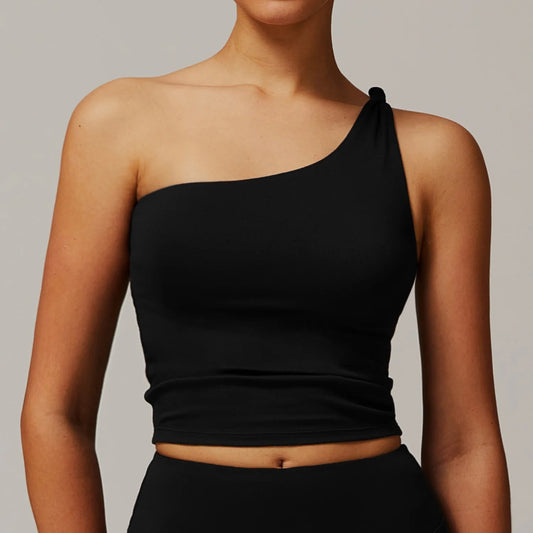 One Shoulder Yoga Top - Shapers Corp