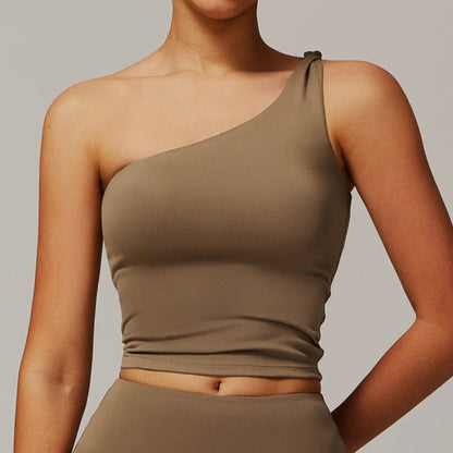 One Shoulder Yoga Top - Shapers Corp