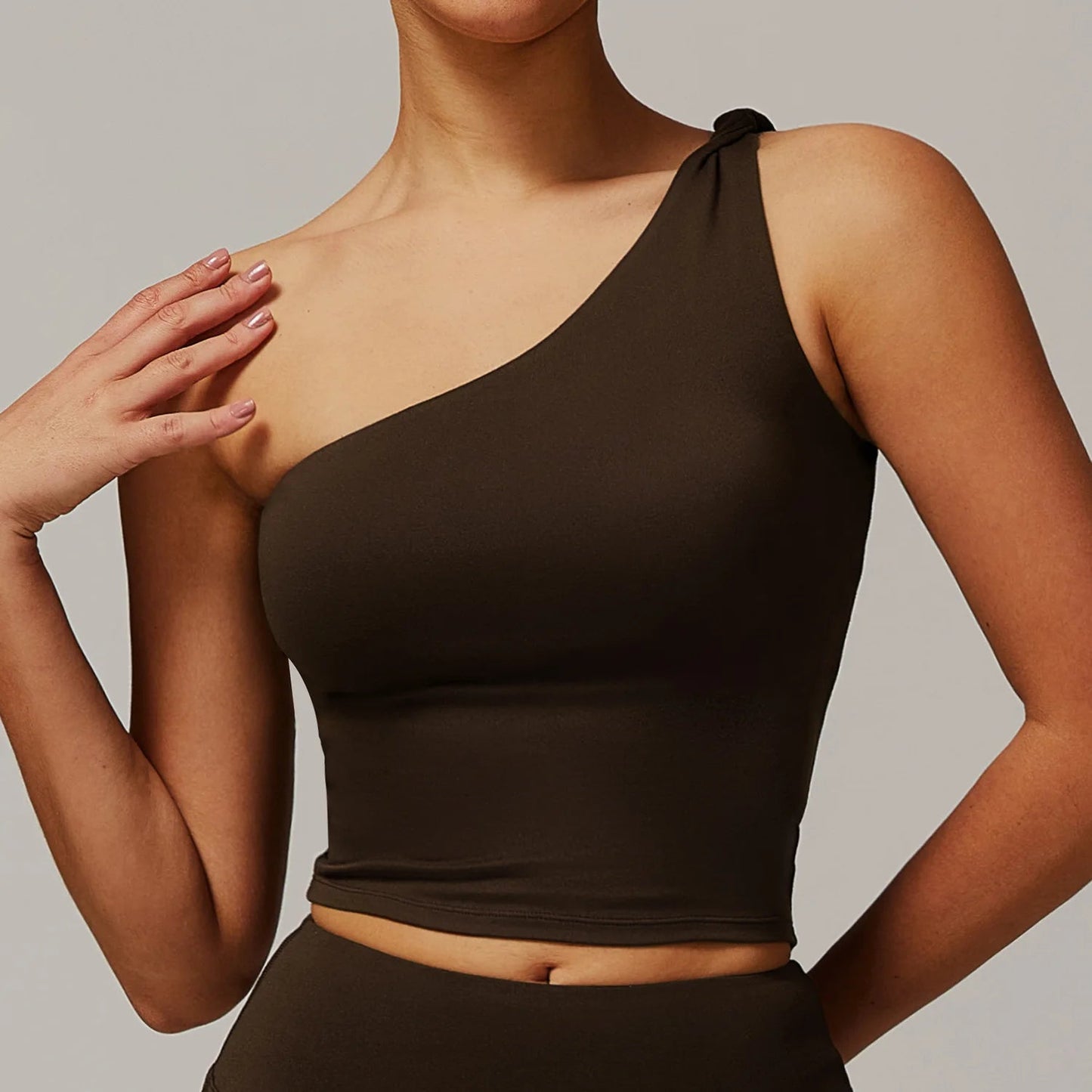 One Shoulder Yoga Top - Shapers Corp