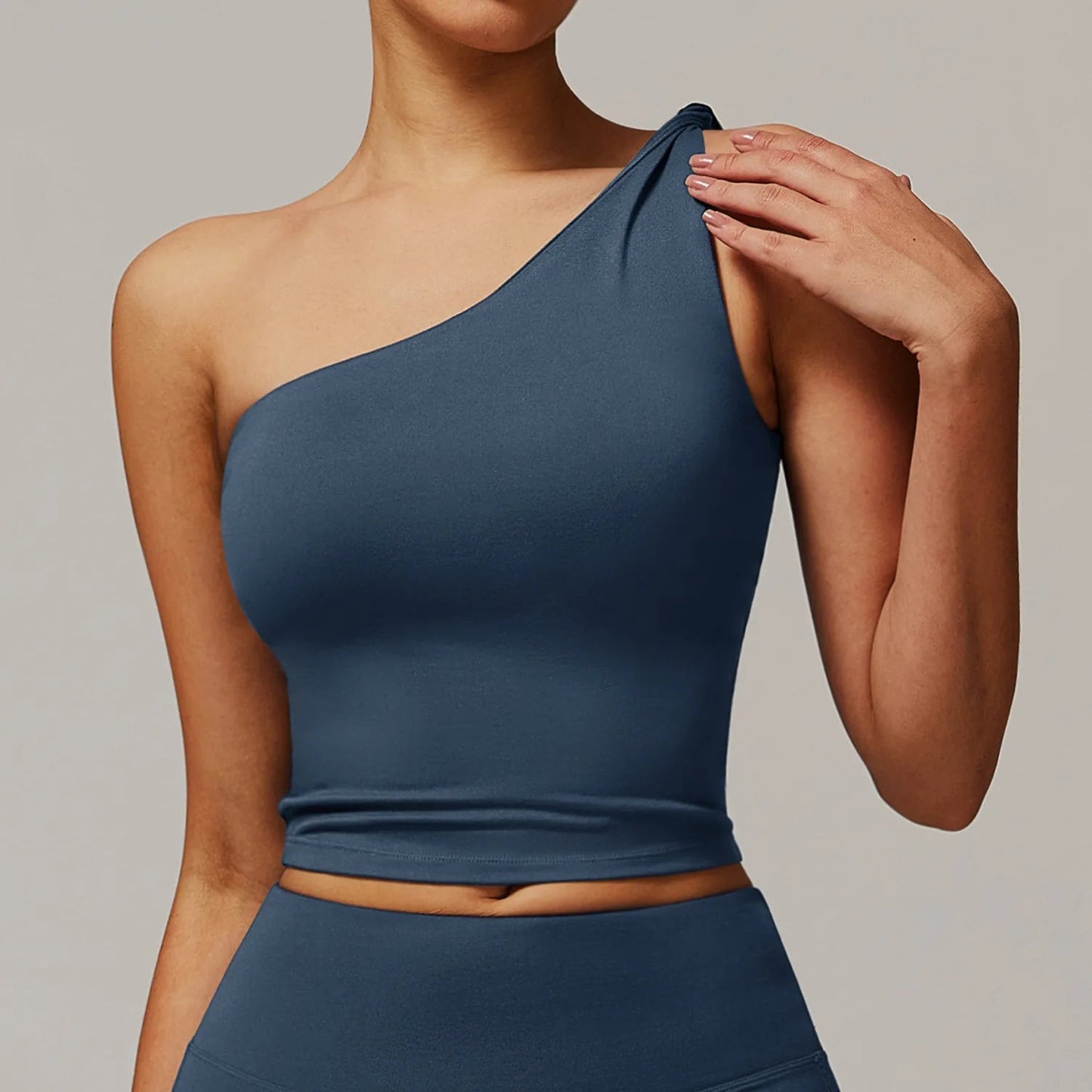 One Shoulder Yoga Top - Shapers Corp