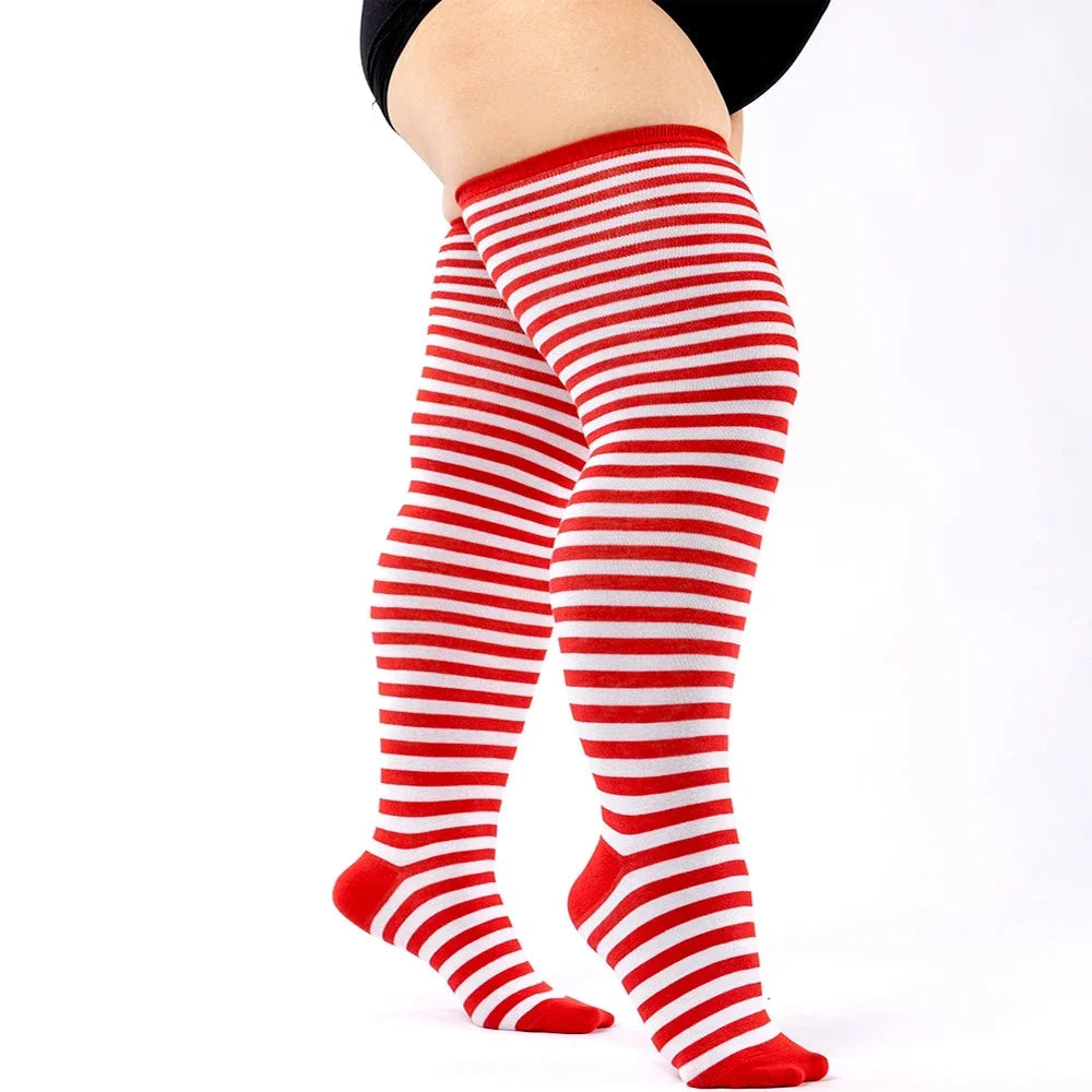 Plus Size Thigh High Compression Socks