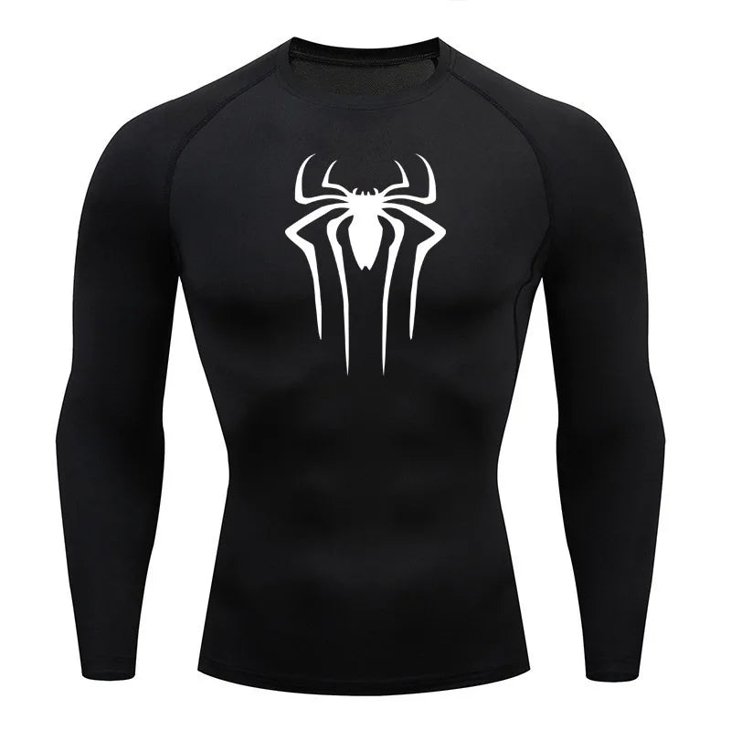 Spider Print Compression Shirt