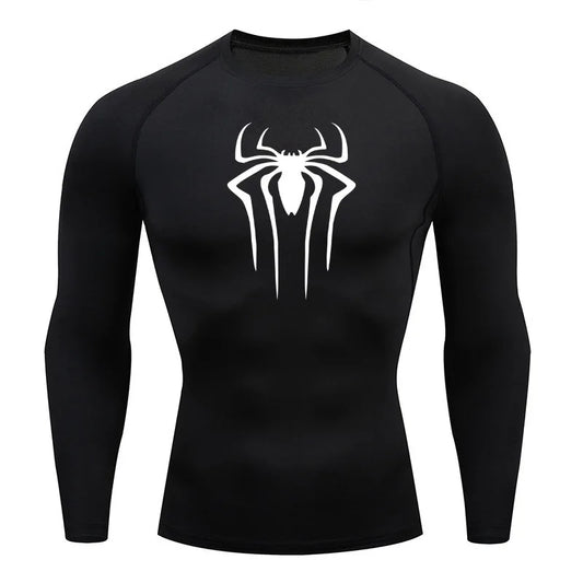 Spider Print Compression Shirt