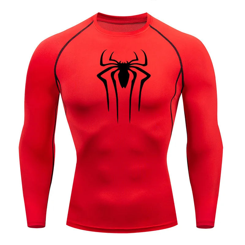 Spider Print Compression Shirt