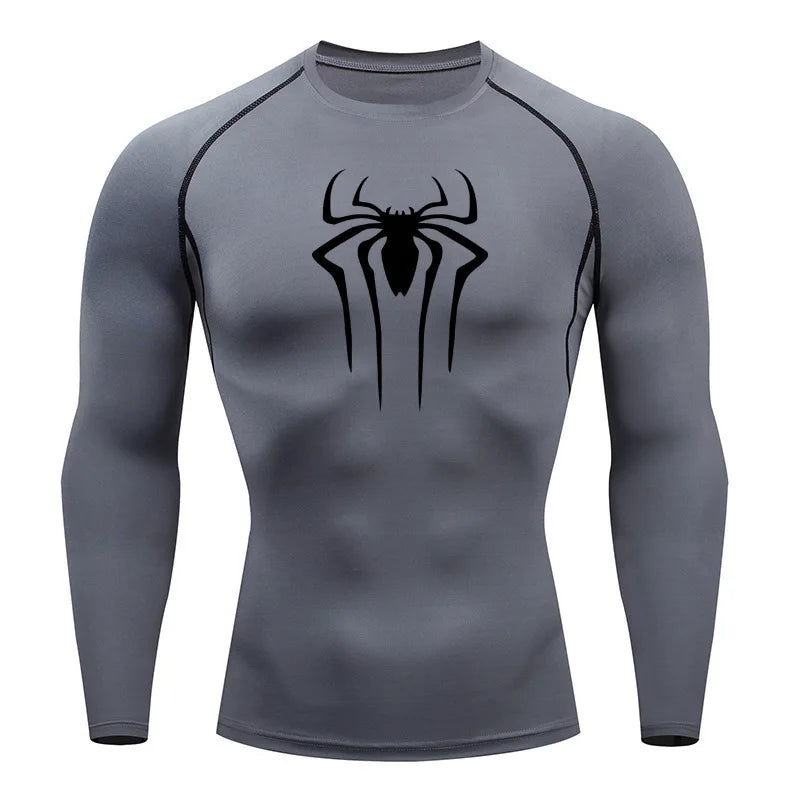 Spider Print Compression Shirt