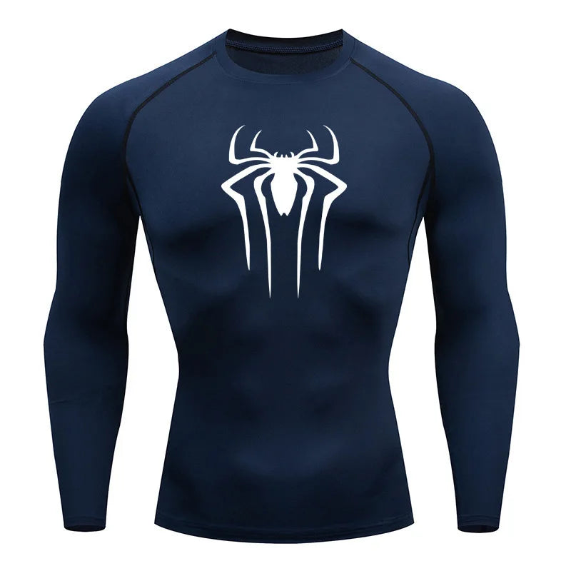 Spider Print Compression Shirt