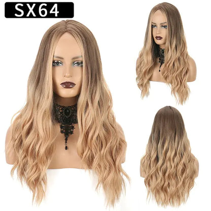 Wavy Middle Part Wigs