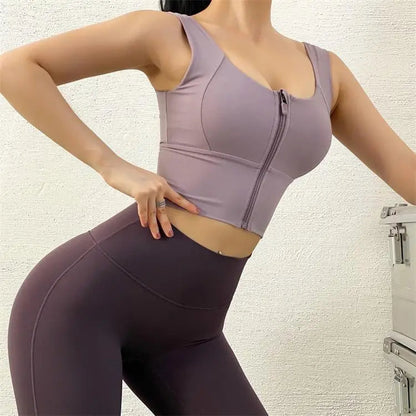 Zip Front Yoga Bra - Shapers Corp