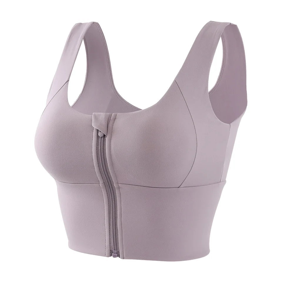 Zip Front Yoga Bra - Shapers Corp