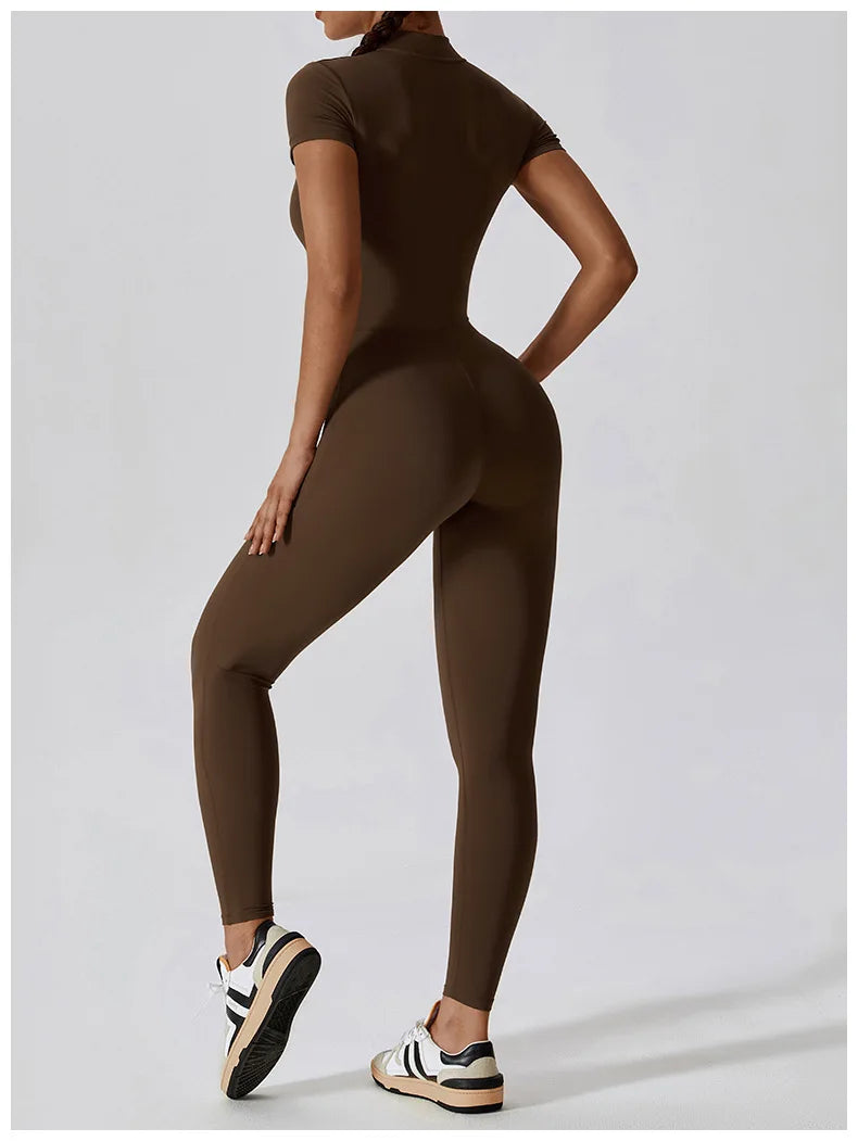 Zipper Yoga Jumpsuit - Shapers Corp
