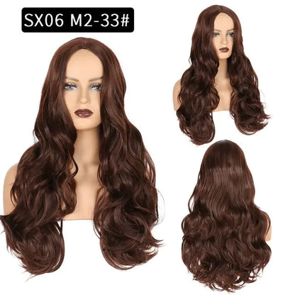 Wavy Middle Part Wigs