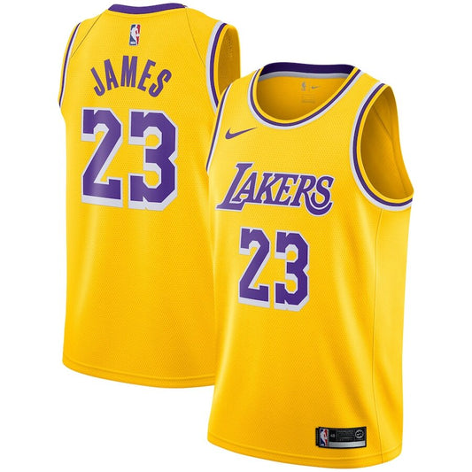 Men's Los Angeles Lakers LeBron James Gold Jersey