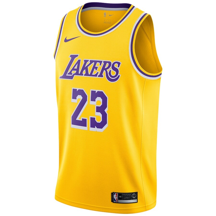 Men's Los Angeles Lakers LeBron James Gold Jersey