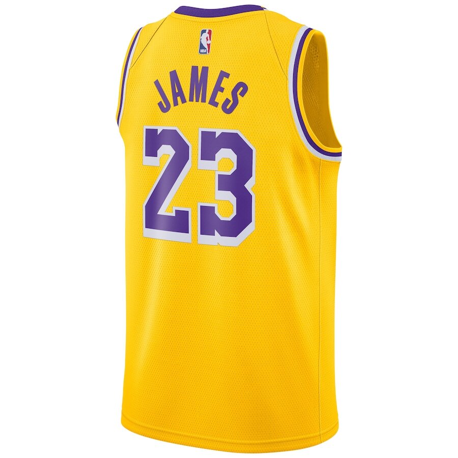 Men's Los Angeles Lakers LeBron James Gold Jersey