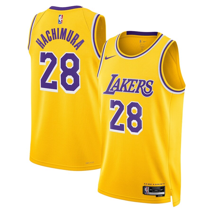 Rui Hachimura Los Angeles Lakers Gold Jersey - Unisex