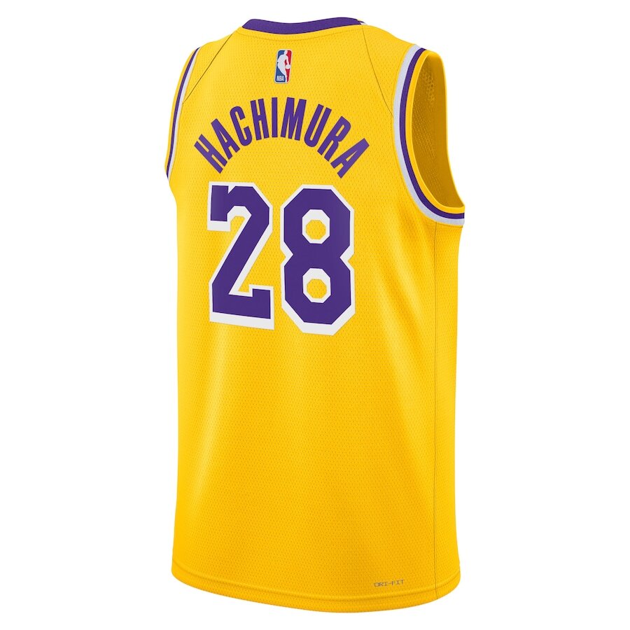 Rui Hachimura Los Angeles Lakers Gold Jersey - Unisex