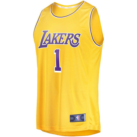 Men's Los Angeles Lakers D'Angelo Russell Gold Jersey