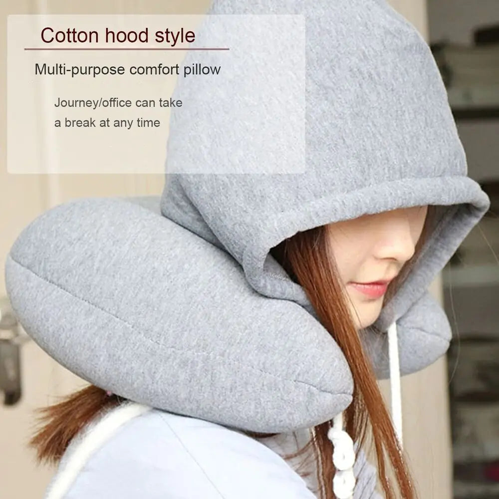 Hooded Travel Neck Pillow